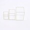 3 Clear Gold Acrylic with Metal Frame Pillar Candle Holders Party Decorations